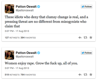 Illustration for article titled Patton Oswalt won Twitter over the weekend with a series of hilarious, slightly offensive tweets